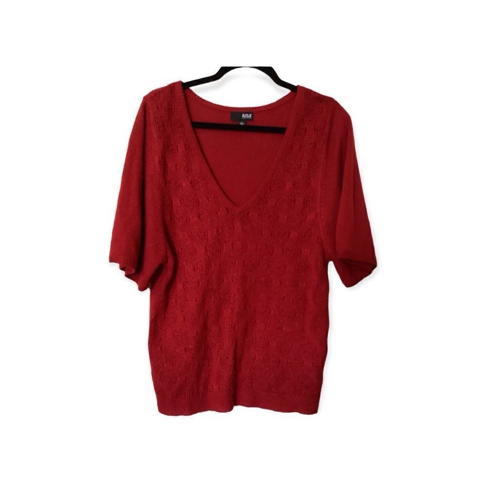 Vintage A.N.A Deep V Neck Sweater Size: L